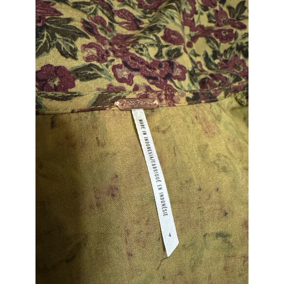 Free People Surf Date Multicolor Floral Short Sleeve Cutout Tie Romper Shorts 4 - Picture 5 of 6